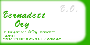 bernadett ory business card